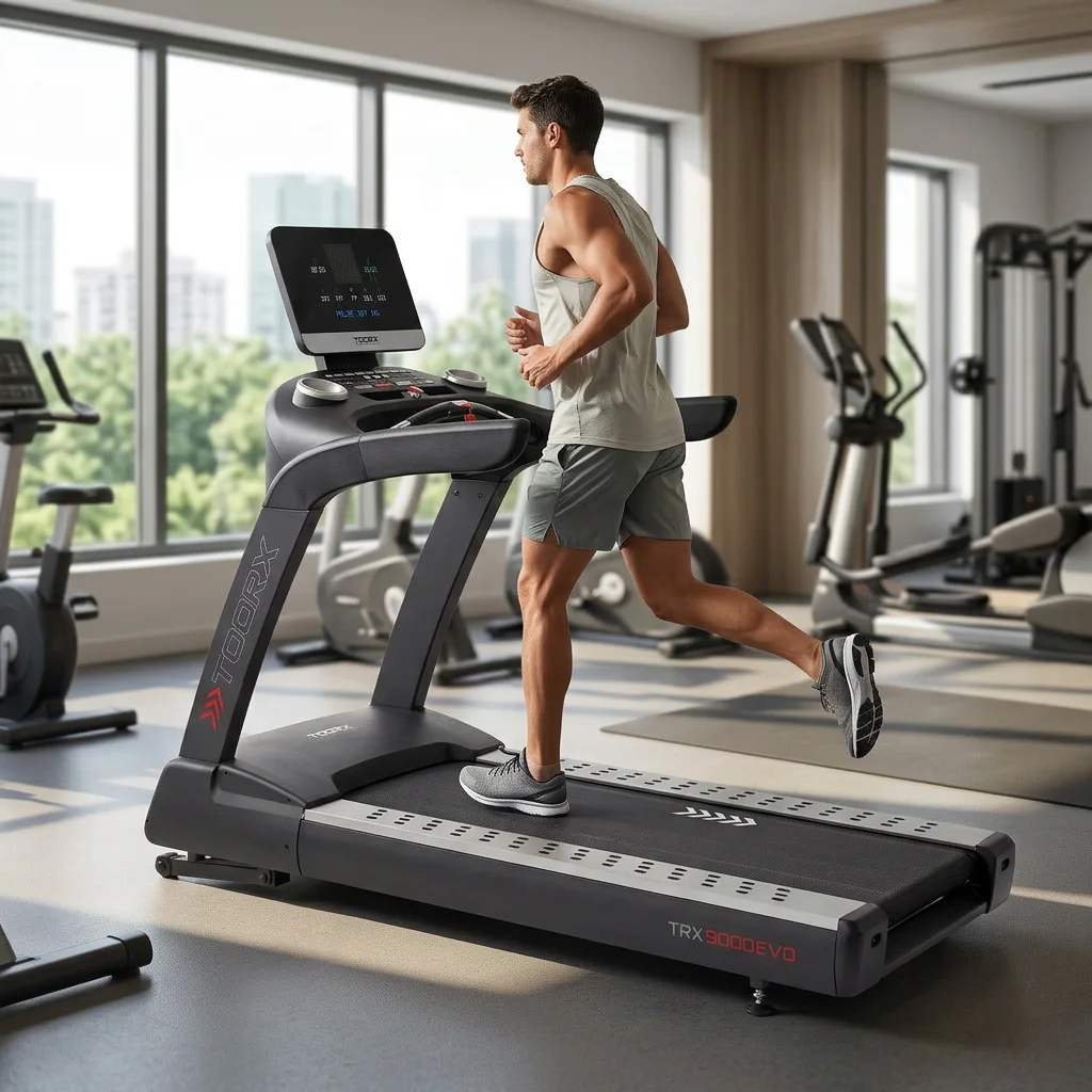 Toorx TRX-9000 EVO | Profesionalna traka za trčanje | AC motor 6/8 HP | Nagib 19 % | Za fitness centre i zahtjevne trkače - Slika 2