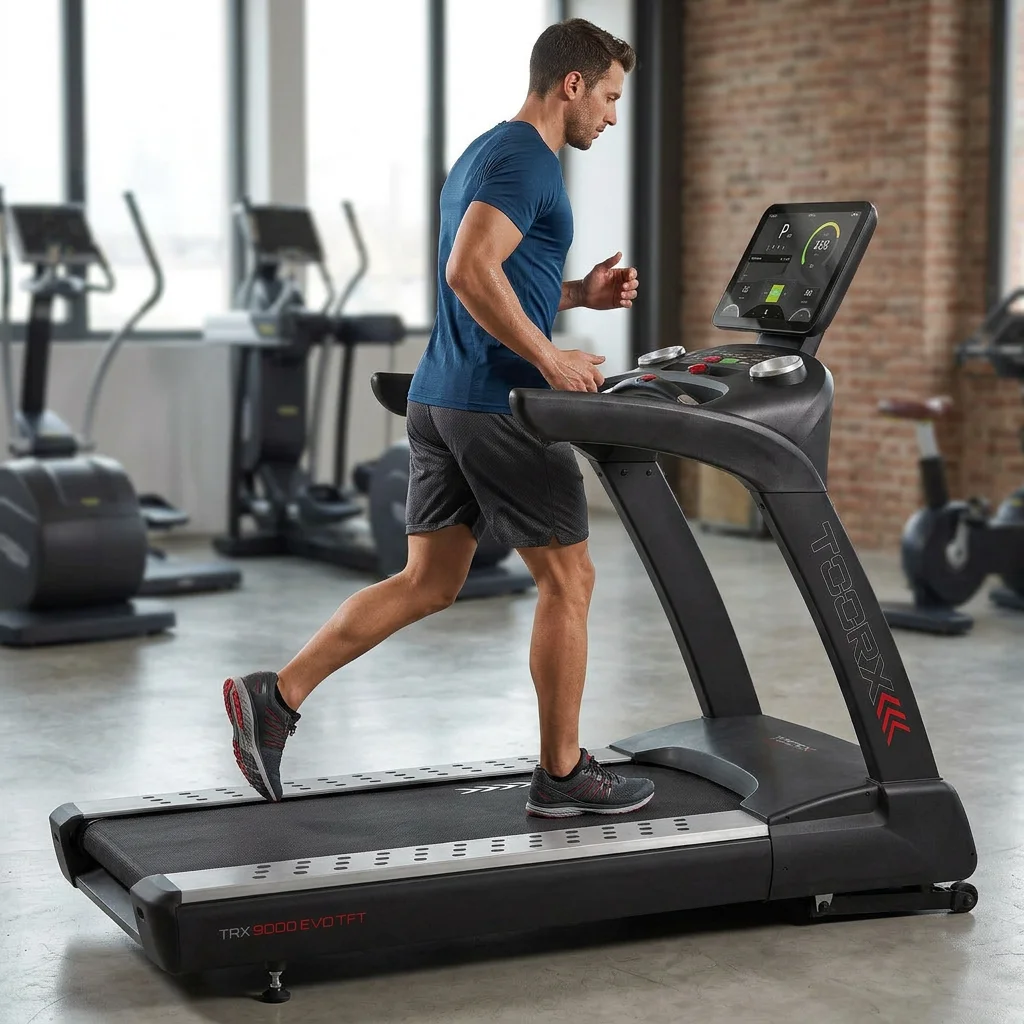 Toorx TRX-9000 EVO TFT | Profesionalna traka za trčanje s 21,5" HD zaslonom osjetljivim na dodir | AC motor 6/8 HP | Netflix, YouTube, Zwift - Slika 3