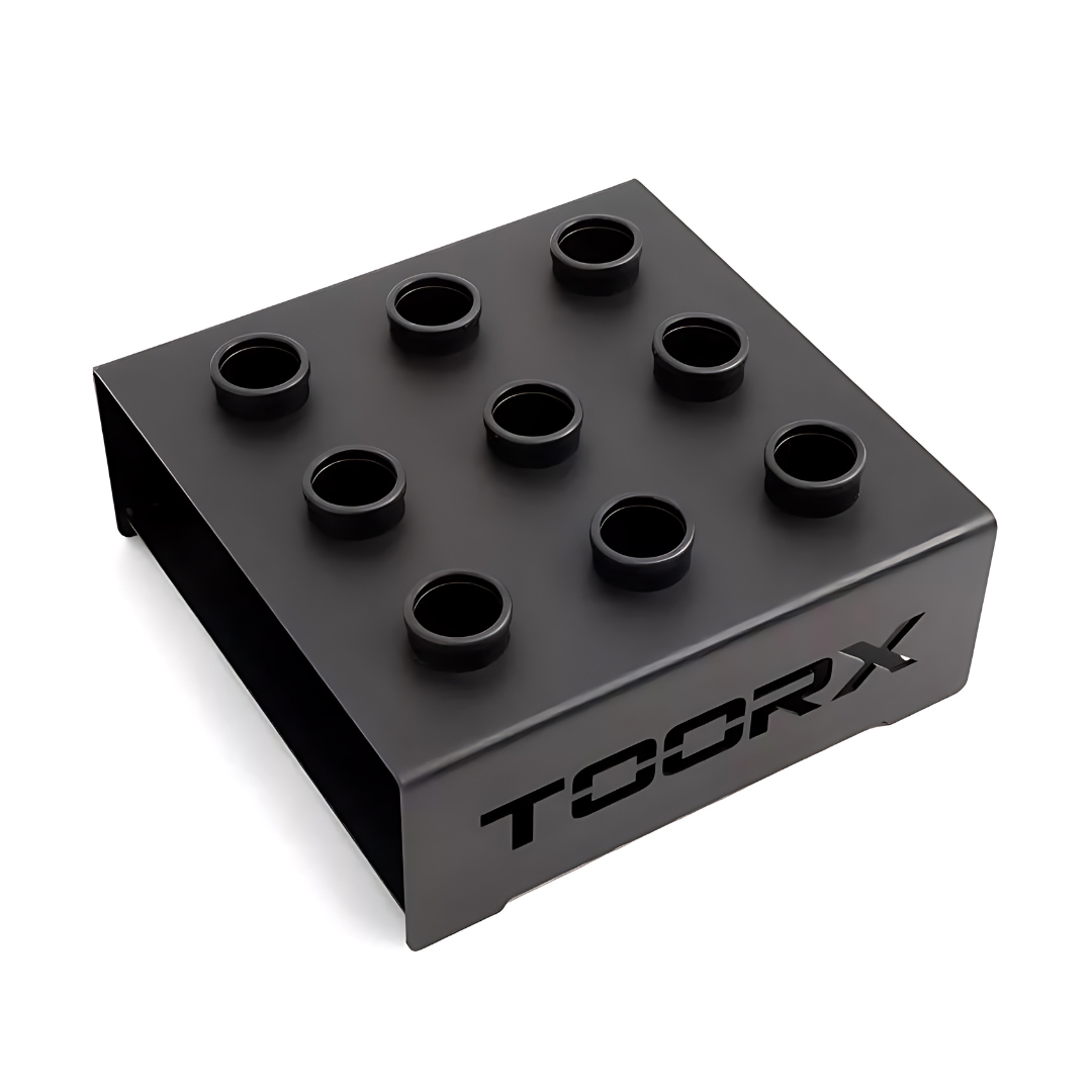 Toorx Floor Barbells Rack Pro | Profesionalno talno postolje za 9 olimpijskih šipki sa zaštitnim tuljcima
