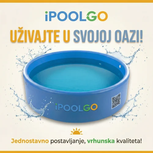 IPoolGo okrugli bazen 4,6 m x 1,2 m | Pješčani filter & ljestve | Nezaboravna vodena avantura u vašem vrtu