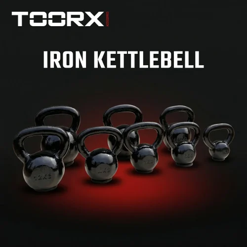 Toorx Iron Kettlebell | 4–24 kg, lijevano željezo, gumirana baza | Snaga bez kompromisa