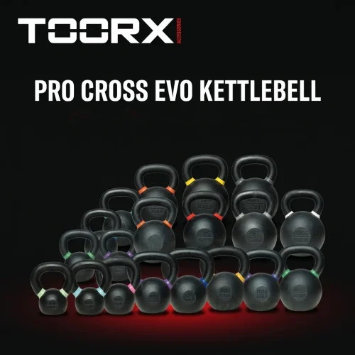 Toorx Kettlebell Pro Cross EVO | 4–40 kg, čelična konstrukcija, mat premaz | Treniraj bez kompromisa
