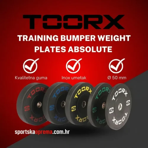 Toorx Training Bumper Weight Plates Absolute | 5–25 kg, gumirani diskovi, olimpijski 50 mm | Trenirajte bez kompromisa