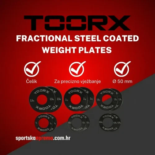 Toorx Fractional Steel Coated Weight Plates | 0.25–2.5 kg, precizni čelični utežni diskovi | Maksimalna kontrola napretka