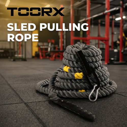Toorx Sled Pull konop za vuču saonica | 38 mm x 15 m | HYROX & DEKA specijalizirana oprema