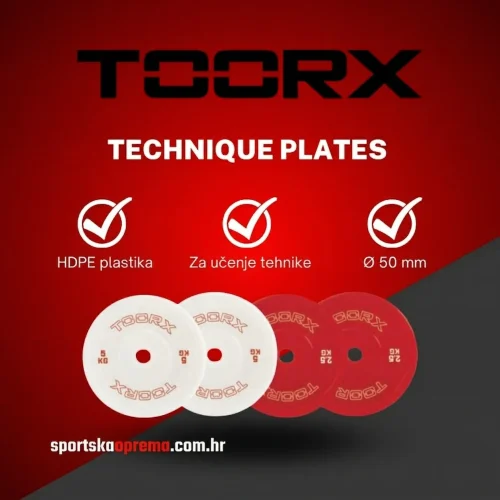 Toorx Technique Plates | 2.5–5 kg, olimpijski diskovi za razvoj tehnike | Savladaj pokrete sigurno i pravilno