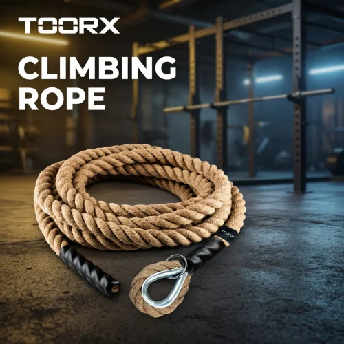Toorx Uže za penjanje od manilske konoplje | ø 38 mm x 5 m | Za brutalan stisak i snagu trupa