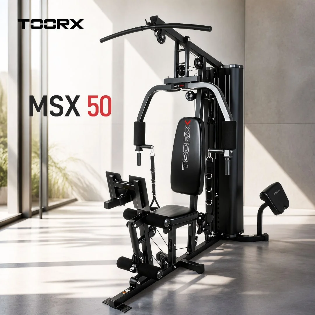 Toorx MSX-50 Multifunkcijska Sprava | 70 kg utega | Leg Press | Čelična konstrukcija 50×50 mm | Trenirajte kao profesionalac kod kuće