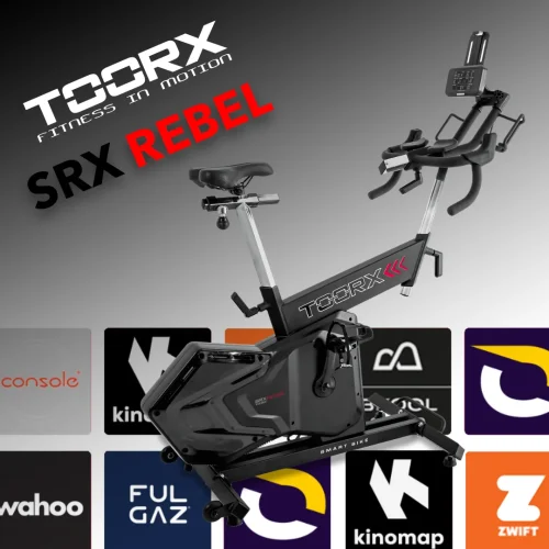 Toorx SRX REBEL pametni sobni trkaći bicikl | 2000 W, 24 brzine, 15 % nagib | Realističan indoor cycling trening