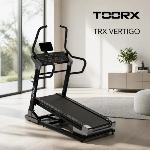 Toorx Vertigo traka za trčanje | RUN & CLIMB, nagib do 45 %, Zwift & Kinomap | Vrhunski trening trčanja i hoda uzbrdo