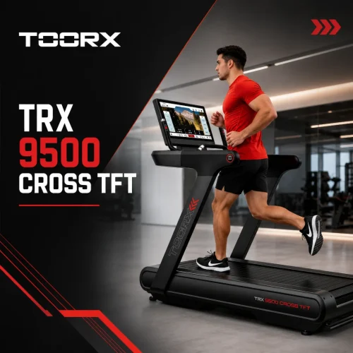 Toorx TRX-9500 CROSS TFT | 23,8" zaslon na dodir, servo motor, 22 km/h | Profesionalna traka za trčanje s ugrađenom zabavom