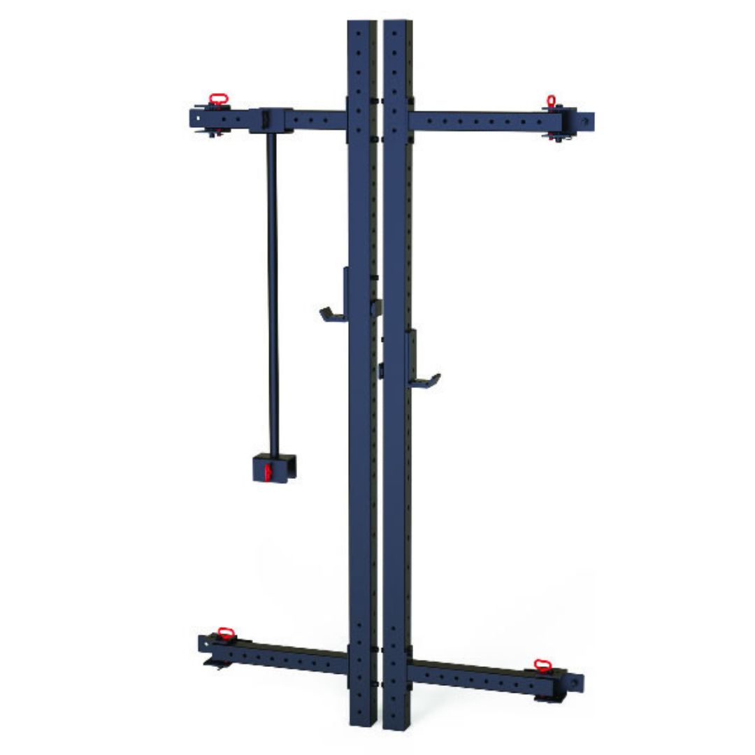 Toorx Vertical WLX-2800 sklopivi zidni rack | Nosivost 300 kg, J-hooks i sigurnosni graničnici | Profesionalni trening snage - Slika 2