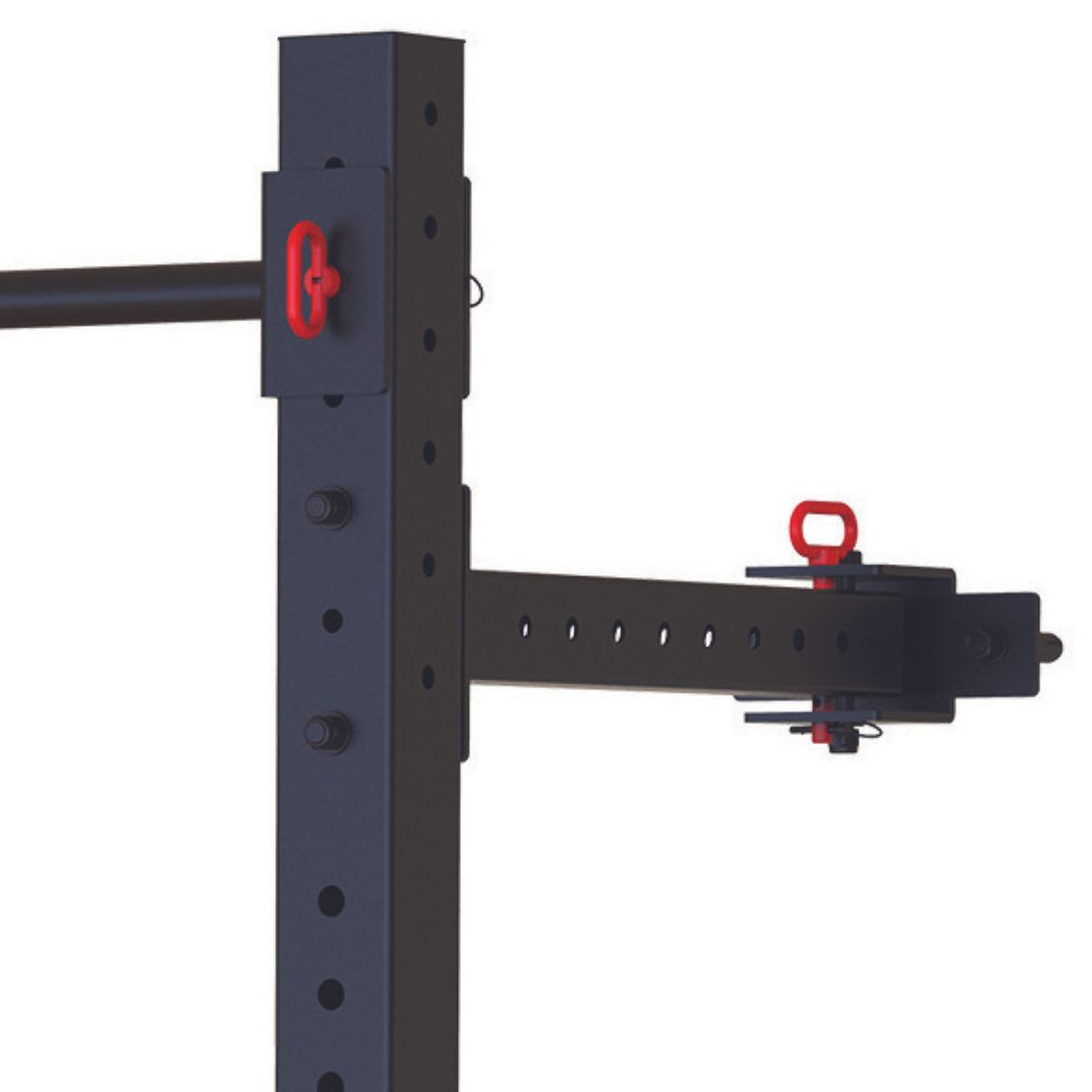 Toorx Vertical WLX-2800 sklopivi zidni rack | Nosivost 300 kg, J-hooks i sigurnosni graničnici | Profesionalni trening snage - Slika 3