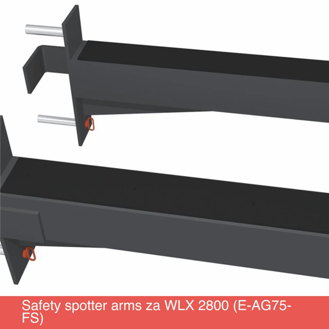 Toorx Vertical WLX-2800 sklopivi zidni rack | Nosivost 300 kg, J-hooks i sigurnosni graničnici | Profesionalni trening snage - Slika 5