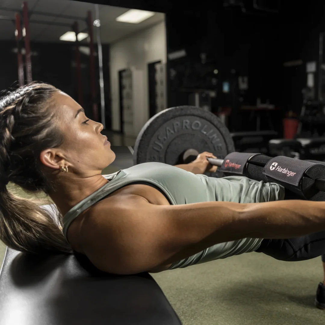 Harbinger Hip Thrust Bar Pad podloga za hip thrust | 44 × 10 × 10 cm · čičak traka · za dvije vrste šipki | Više udobnosti pri svakom ponavljanju - Slika 2