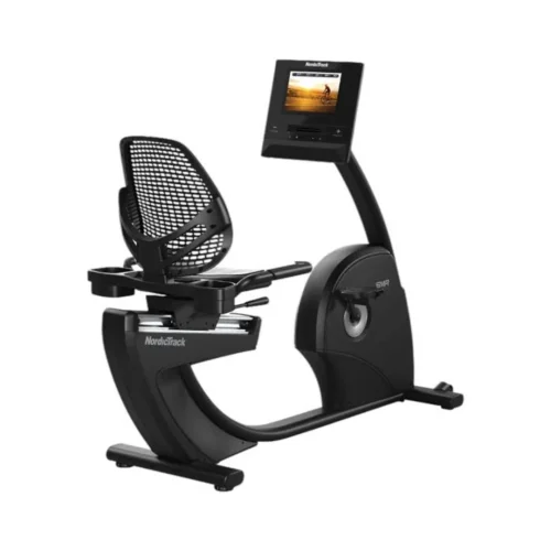 NordicTrack GX10 Recumbent Bike ležeći sobni bicikl | Sjedalo s osloncem za leđa, 10-inčni zaslon osjetljiv na dodir, 26 razina SMR otpora | Trenirajte prema vlastitom planu