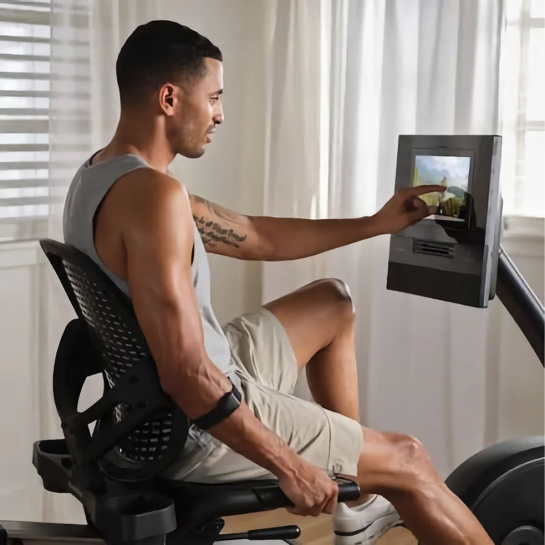 NordicTrack GX10 Recumbent Bike ležeći sobni bicikl | Sjedalo s osloncem za leđa, 10-inčni zaslon osjetljiv na dodir, 26 razina SMR otpora | Trenirajte prema vlastitom planu - Slika 4