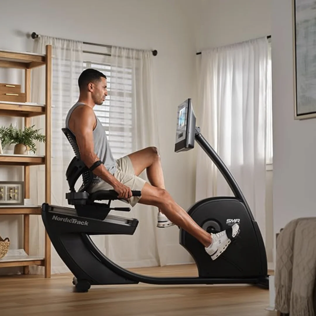 NordicTrack GX10 Recumbent Bike ležeći sobni bicikl | Sjedalo s osloncem za leđa, 10-inčni zaslon osjetljiv na dodir, 26 razina SMR otpora | Trenirajte prema vlastitom planu - Slika 2